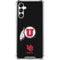 University of Utah Circle and Feather on Black Galaxy A15 5G Clear Case